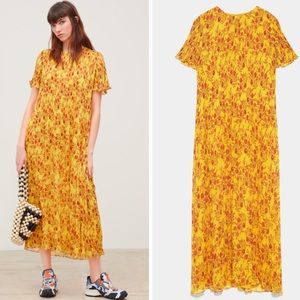 Zara Dresses - ZARA FLORAL PLEATED DRESS Zara Dresses - ZARA FLORAL PLEATED DRESS